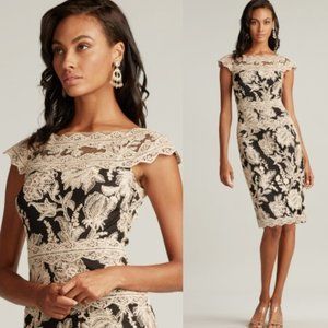 NWT Tadashi Shoji Sefa embroidered lace cocktail dress